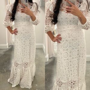 White Lace Maxi Dress